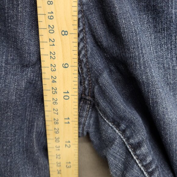 NYDJ Lift Tuck Bootcut Back Pocket Faux Leather Embossed Accent Jeans size 12 - Picture 8 of 9